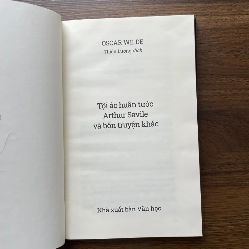 Tội ác huân tước Arthur Savile và bốn truyện khác - Oscar Wilde 975809