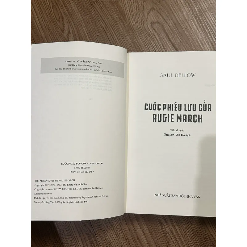 Cuộc Phiêu Lưu Của Augie March - Saul Bellow 995688