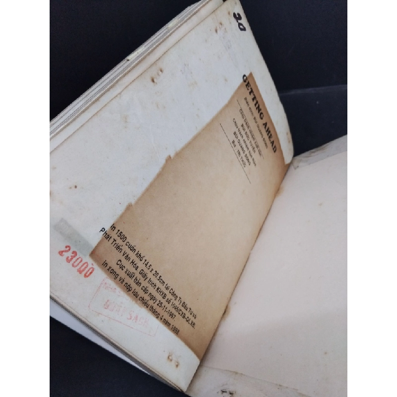 Getting Ahead mới 80% bẩn bìa, ố vàng 1998 HCM1001 Sarah Jones - Macziola - Greg White HỌC NGOẠI NGỮ 369988