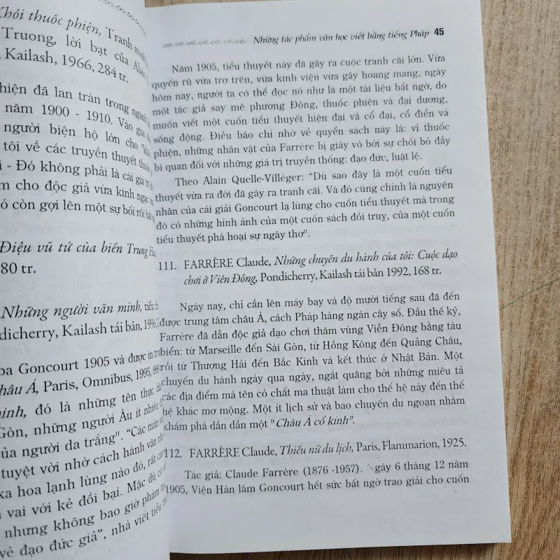 Thư mục tiếng Pháp Việt những tác phẩm văn học viết bằng tiếng Pháp liên quan Đông dương 995002