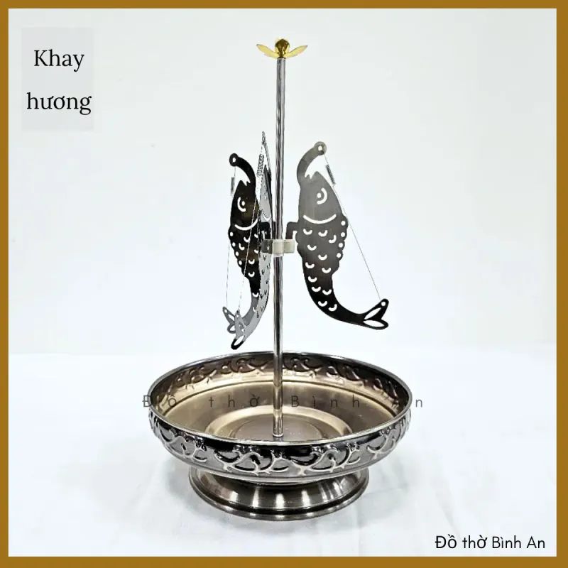 Khay cắm hương vòng, khay xông trầm hương - Đồ thờ Bình An - Decor Phong thuỷ 717637