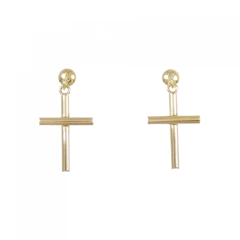 K18YG Khuyên tai hình chữ thập - Hàng hiệu Chính hãng 869755