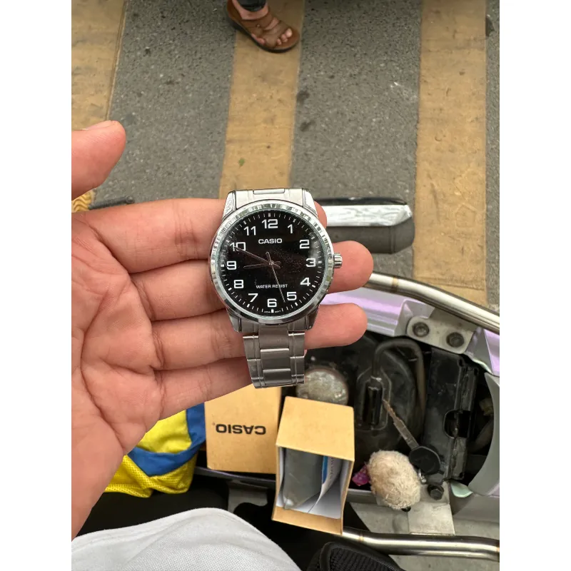 Đồng hồ Casio chính hãng kim loại màu bạc Size trung bình 1019192