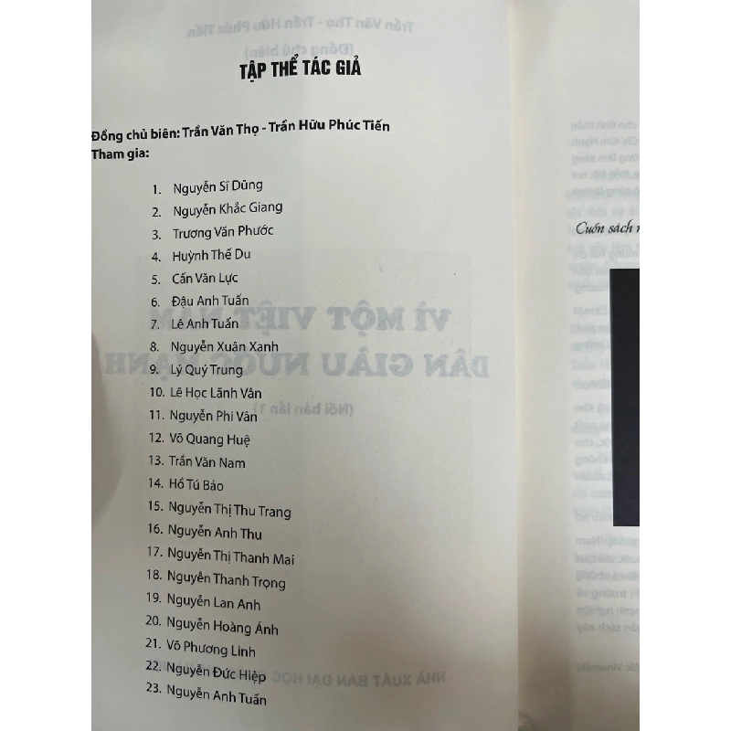 Vì một Việt Nam dân giàu nước mạnh - Trần Văn Thụ, Trần Hữu Phúc Tiến 674439