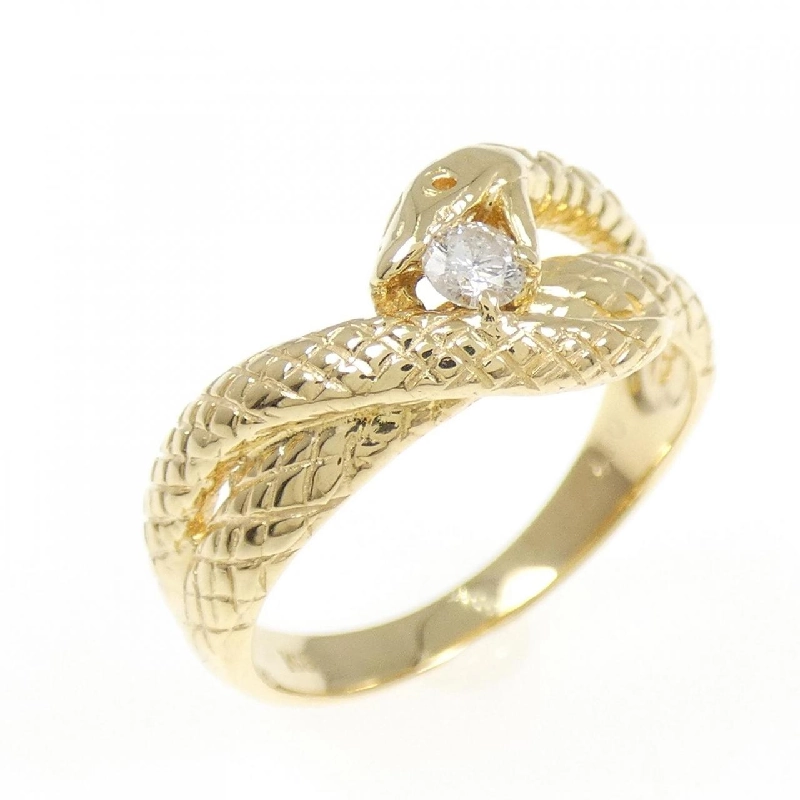 Nhẫn kim cương 0.10CT K18YG hình rắn 669660