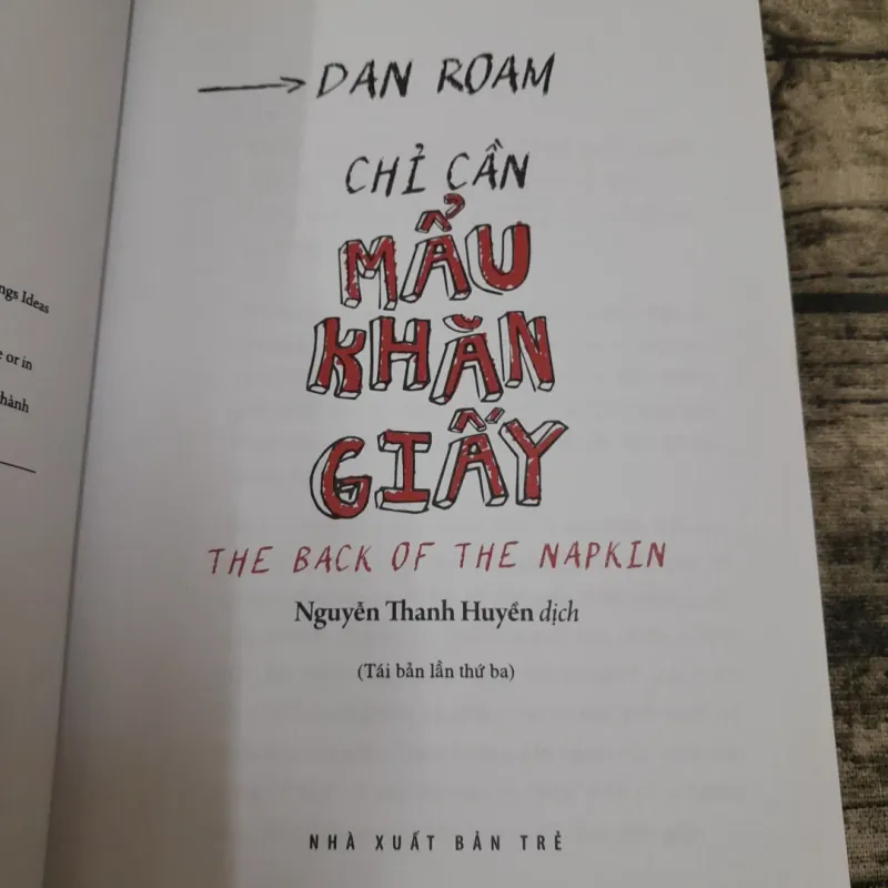 Chỉ cần MẪU KHĂN GIẤY- Giải quyết vấn đề. Tác giả Dan Roam. 763159