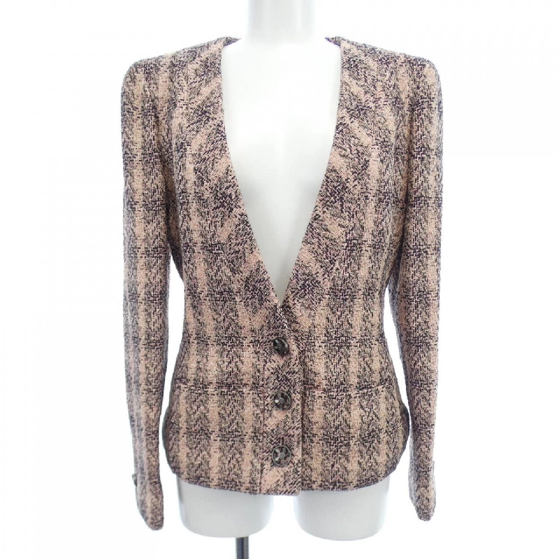 【Mã giảm giá】【Cổ điển】Áo khoác không cổ CHANEL 638100