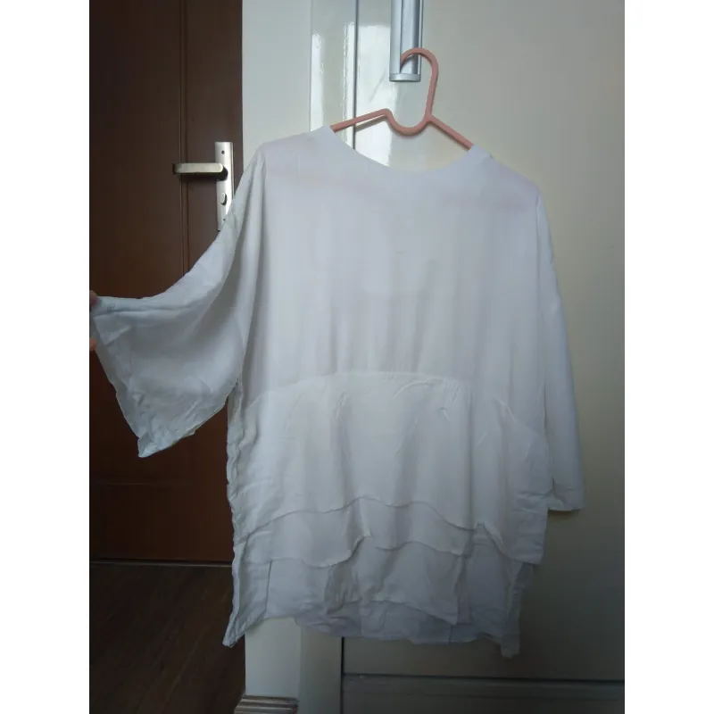 Áo dáng xòe baby doll màu trắng freesize 974019