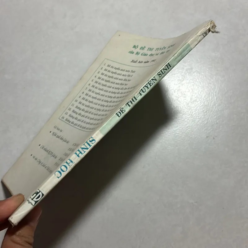 Đề thi tuyển sinh: Sinh học - 1995s 797572