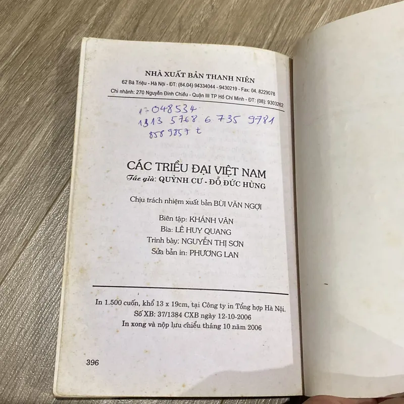 CÁC TRIỀU ĐẠI VIỆT NAM (XB 2006) 597869