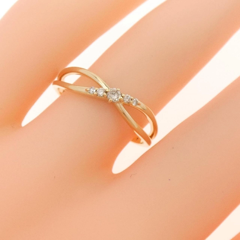 Nhẫn kim cương K18YG 673608