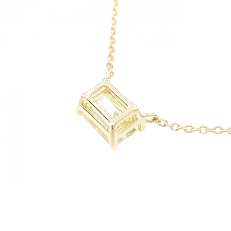 Dây chuyền kim cương K18YG 1.008CT LY I1 cắt hình Emerald - Hàng hiệu Chính hãng 872588