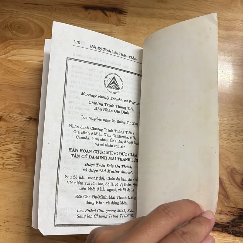 II Hồi Ký: Tình Yêu Thăm Thẳm - Lm. Phêrô Chu Quang Minh, S.J - 2003 702692