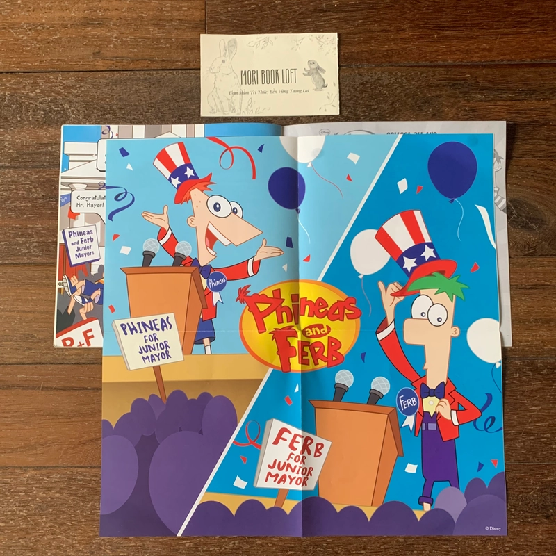Sách ngoại văn Phineas and Ferb #10: Ride the Voter Coaster!, Used, Poster đính kèm 498052
