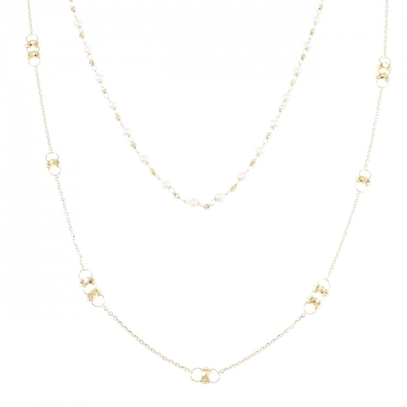 K18YG 2WAY Ngọc trai nước ngọt Dây chuyền - Hàng hiệu Chính hãng 847660