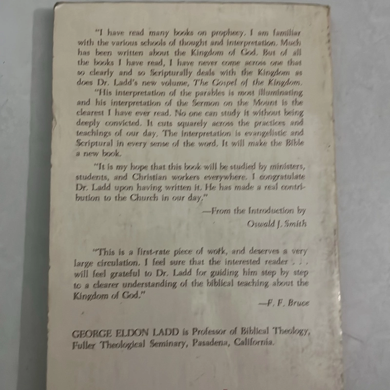 The Gospel of the Kingdom - George Eldon Ladd 502076