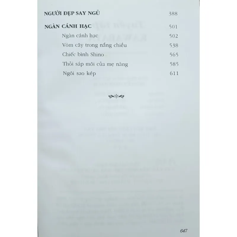 Tuyển tập Yusunari Kawabata 459890