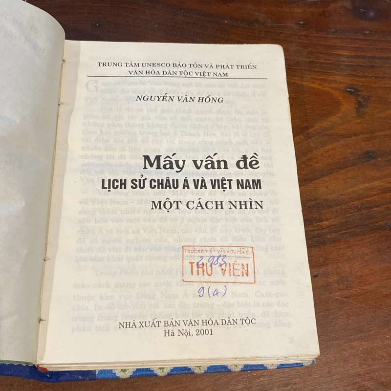 MẤY VẤN ĐỂ VỀ LỊCH SỬ CHÂU Á VÀ LỊCH SỬ VIỆT NAM - MỘT CÁCH NHÌN, BÌA CỨNG (XB 2001) 502464