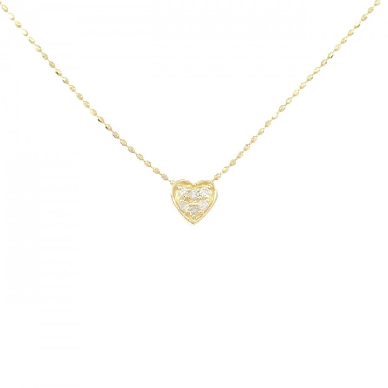K18YG Dây chuyền kim cương hình trái tim - Hàng hiệu Chính hãng 863156