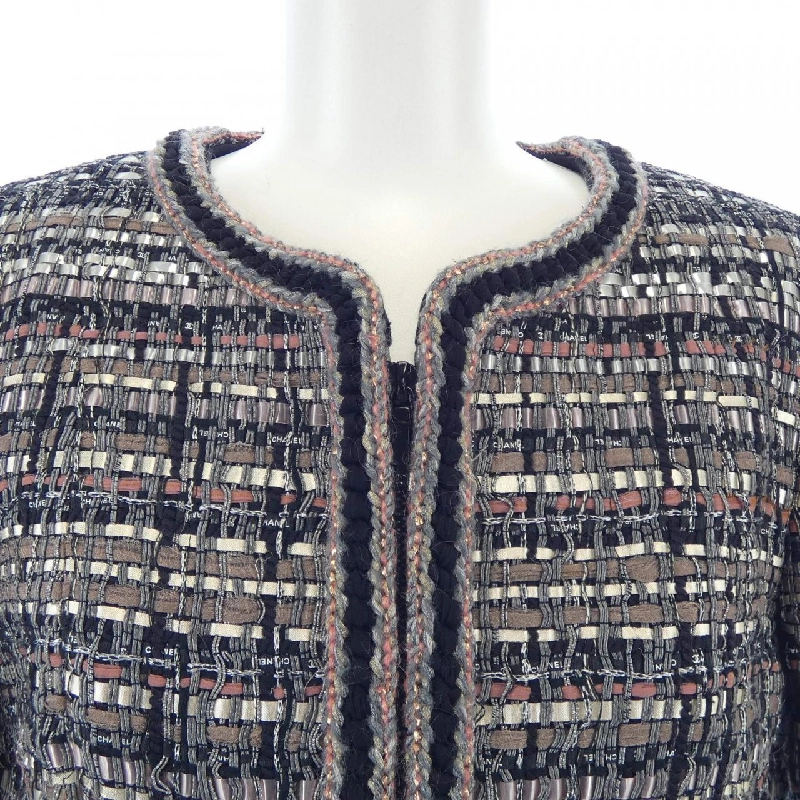 【Mã giảm giá】Áo khoác không cổ CHANEL 640358