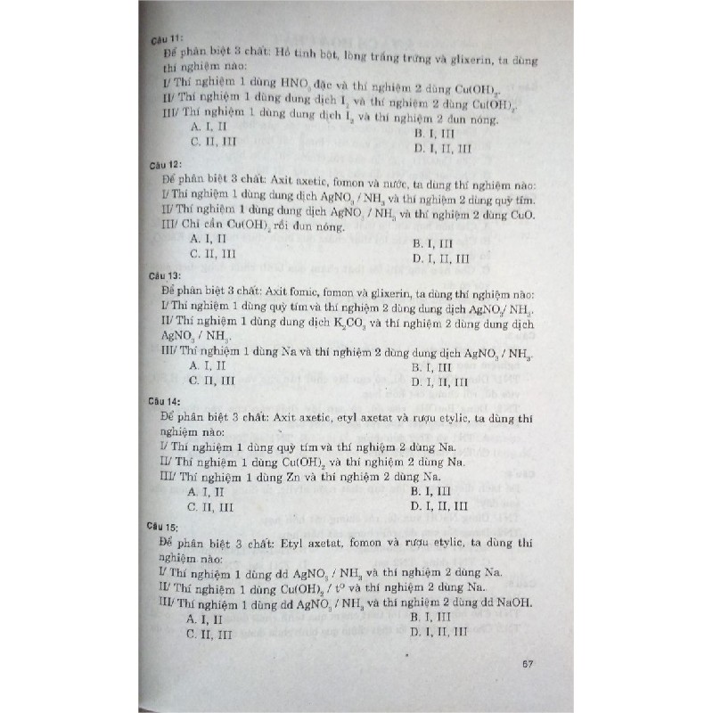 Tài Liệu Ôn Tập Trắc Nghiệm Khách Quan Hóa Học Lớp 12 xưa 7871