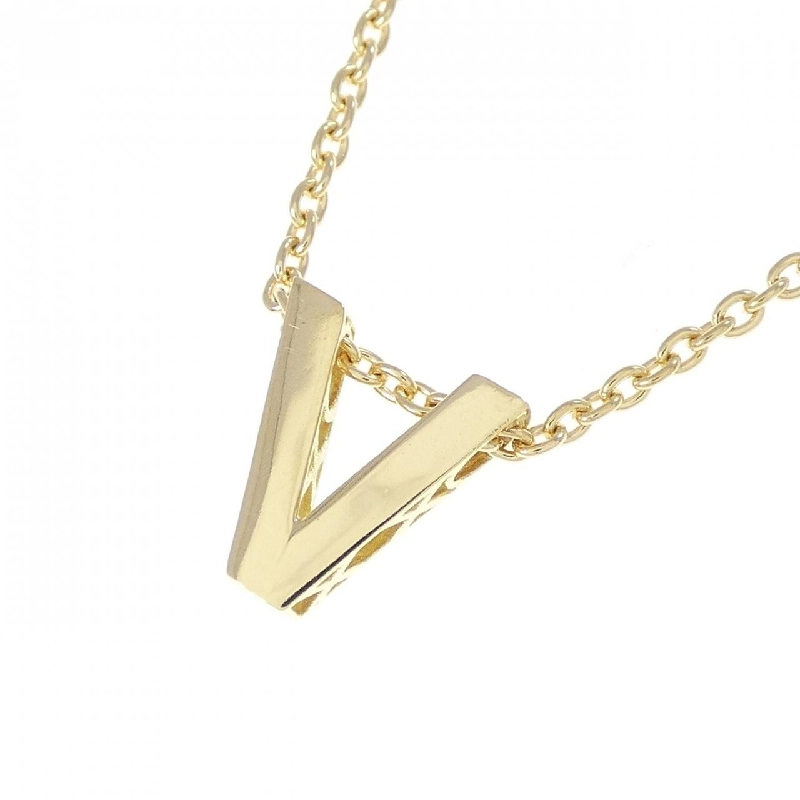 K18YG Chữ cái V Dây chuyền - Hàng hiệu Chính hãng 858979