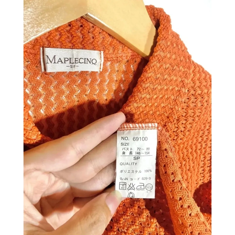 Áo Polo Mongtoghi Nhật Cài Khuy Nhà Maplecinq , chất len móc Size S  444340