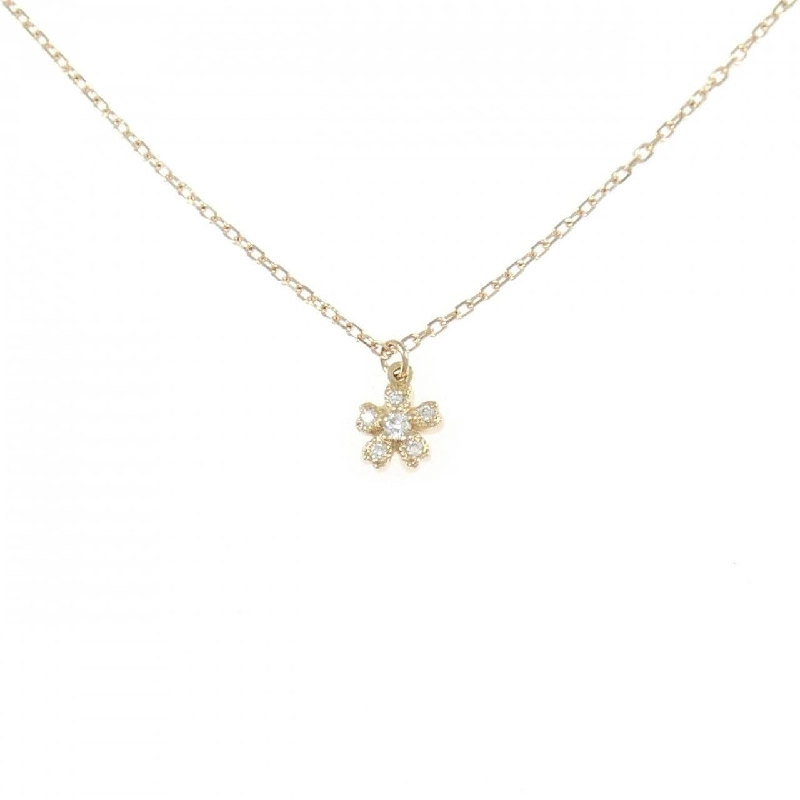 K18PG Hoa Kim Cương Dây Chuyền 0.01CT - Hàng hiệu Chính hãng 859426