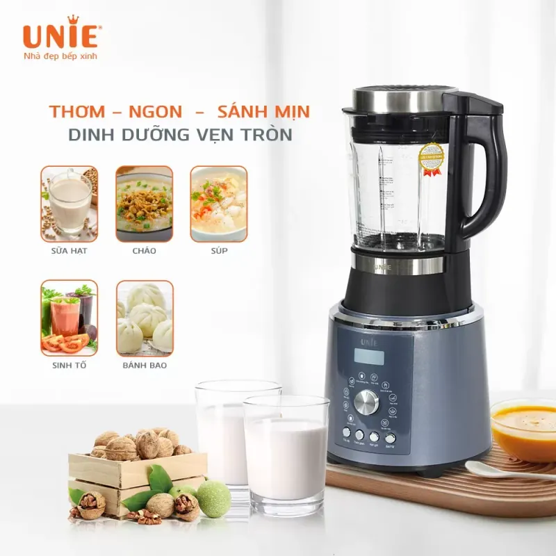 Máy làm sữa hạt UNIE V1 dung tích 1,75L, công suất siêu khỏe 1800W 763524