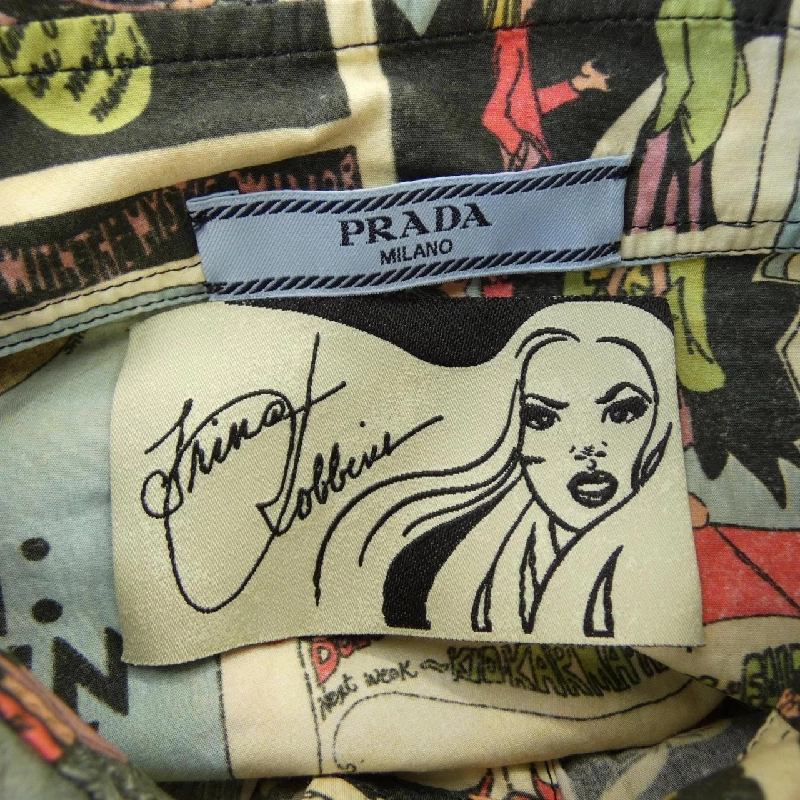 Áo sơ mi ngắn tay PRADA P460CM S181 1QAQ 630862