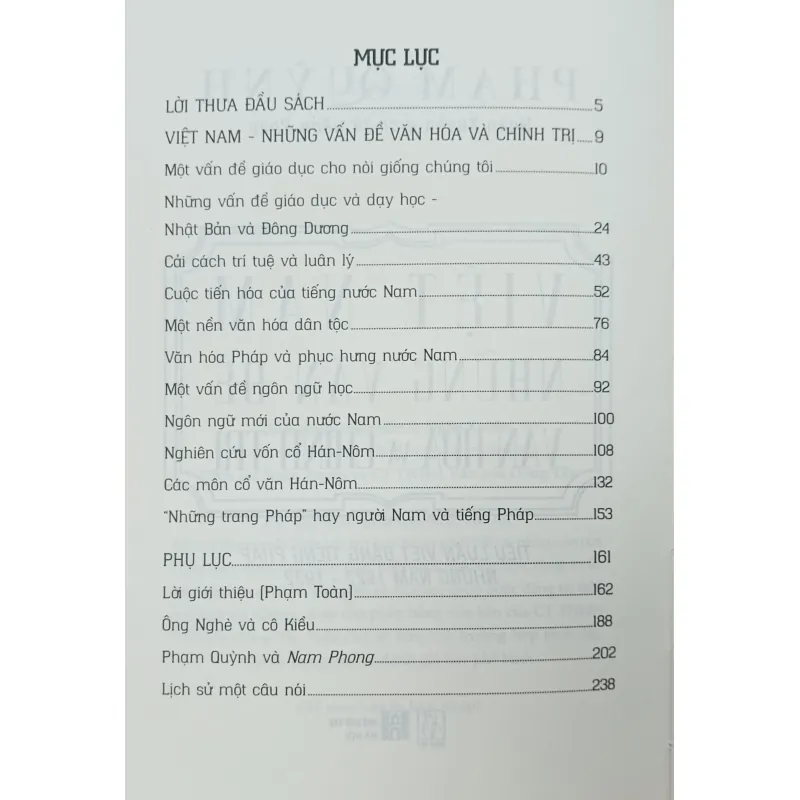 Việt Nam những vấn đề văn hóa và chính trị (Phạm Quỳnh) 961390