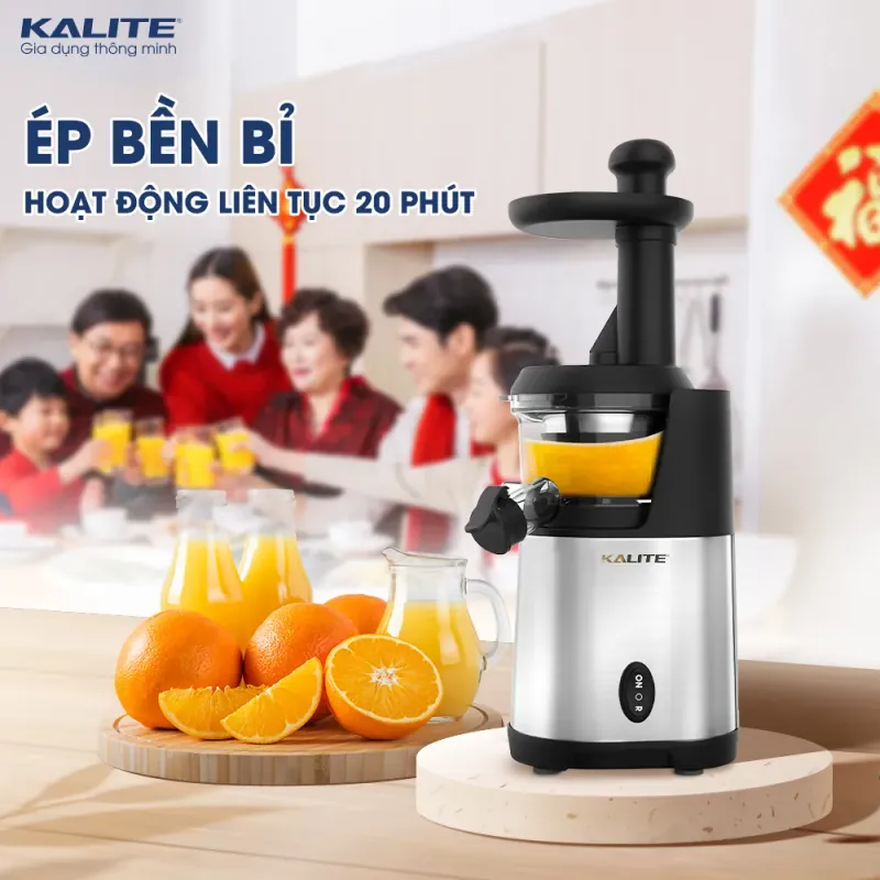 Máy ép chậm Kalite KSJ4412 động cơ đảo chiều ép kiệt bã 931542