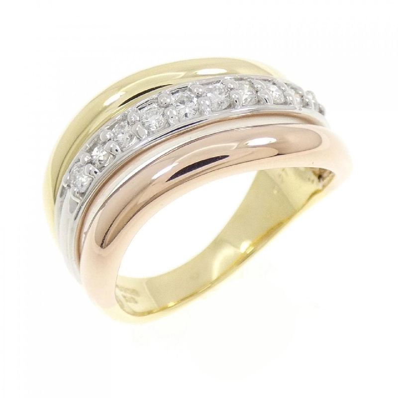 Nhẫn kim cương K18YG/PT900/K18PG 0.27CT 669253