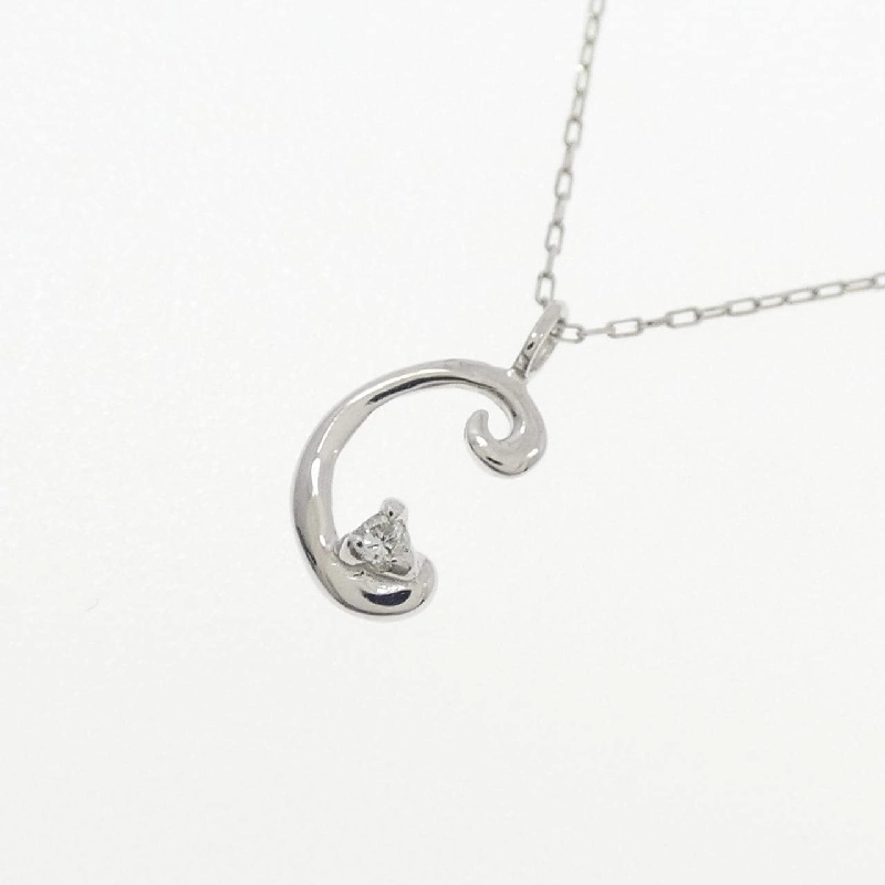 K10WG Chữ cái C Dây chuyền kim cương 0.01CT - Hàng hiệu Chính hãng 857626