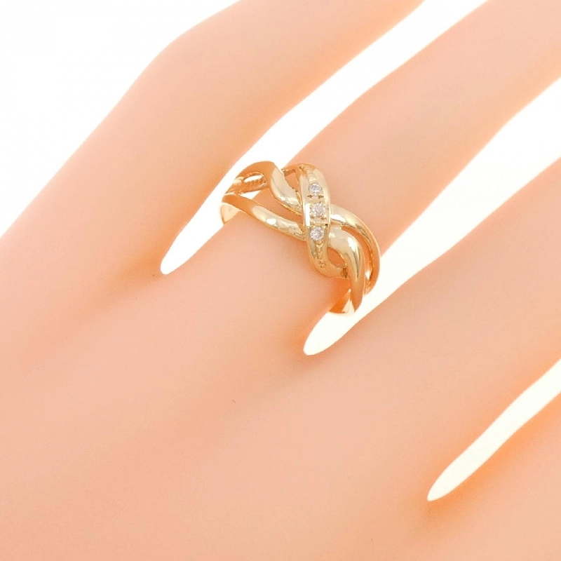 Nhẫn kim cương K18YG 670597