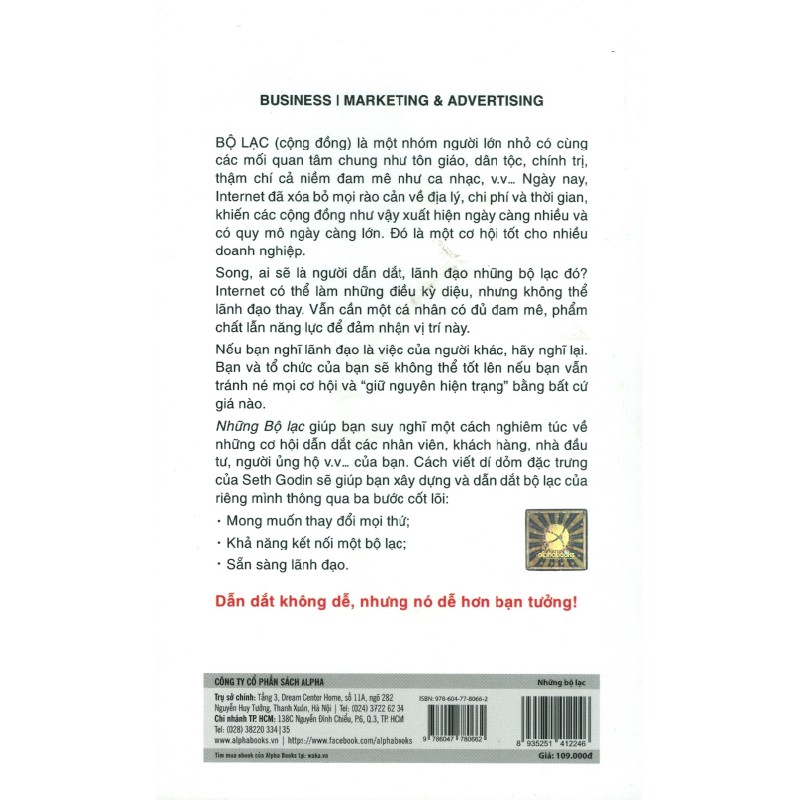 Tribes - Những Bộ Lạc: Marketing Thống Lĩnh Người Dùng - Seth Godin 138364