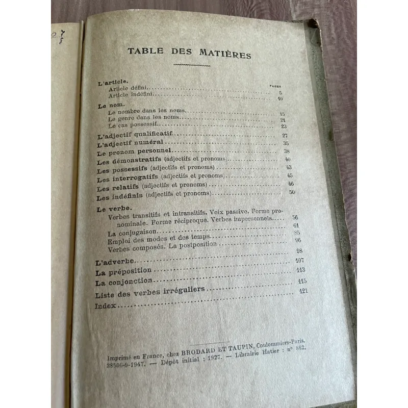 G. GUIBILLON -  PRÉCIS DE Grammaire Anglaise -  A. HATIER- 1947 626723