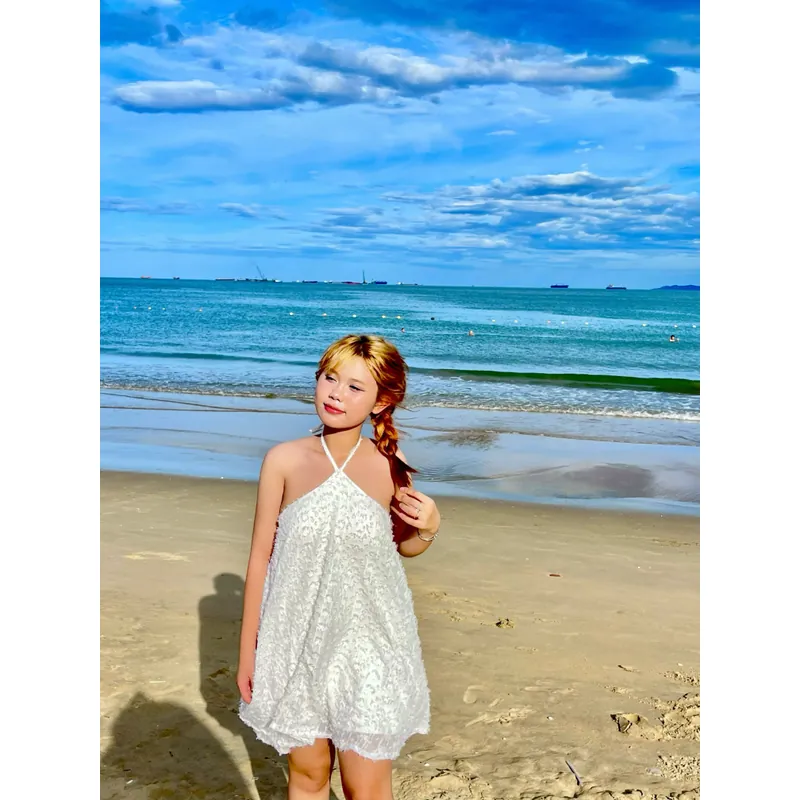 Đầm trắng phù hợp di biển-tiệc siêu sang 674320