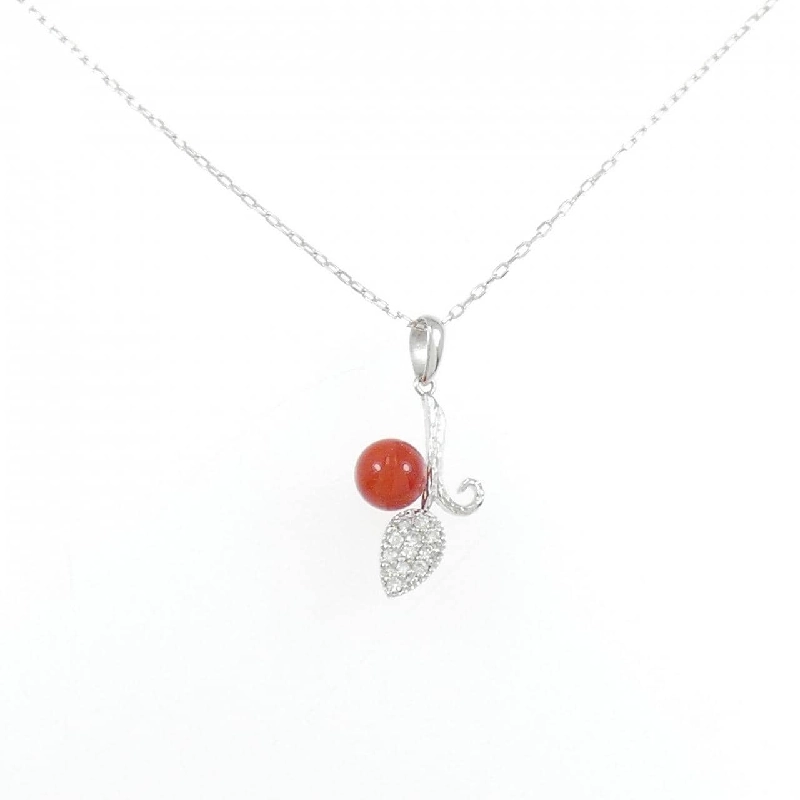 K18WG Đeo cổ san hô 6mm - Hàng hiệu Authentic 861718