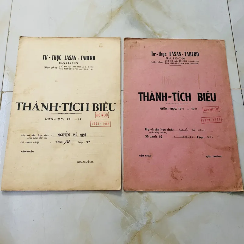 Bộ thành tích biểu xưa của nam sinh trường Tư thục Lasan Taberd Saigon  1013104