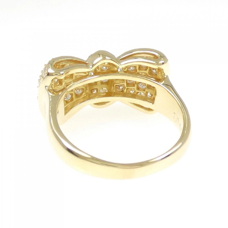 Nhẫn kim cương pavé hình ruy băng K18YG 1.055CT - Hàng hiệu Authentic 849151