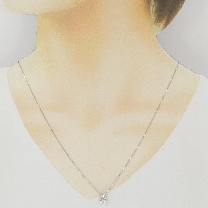 K18WG Dây chuyền kim cương 0.211CT E SI2 TỐT - Hàng hiệu Chính hãng 874437