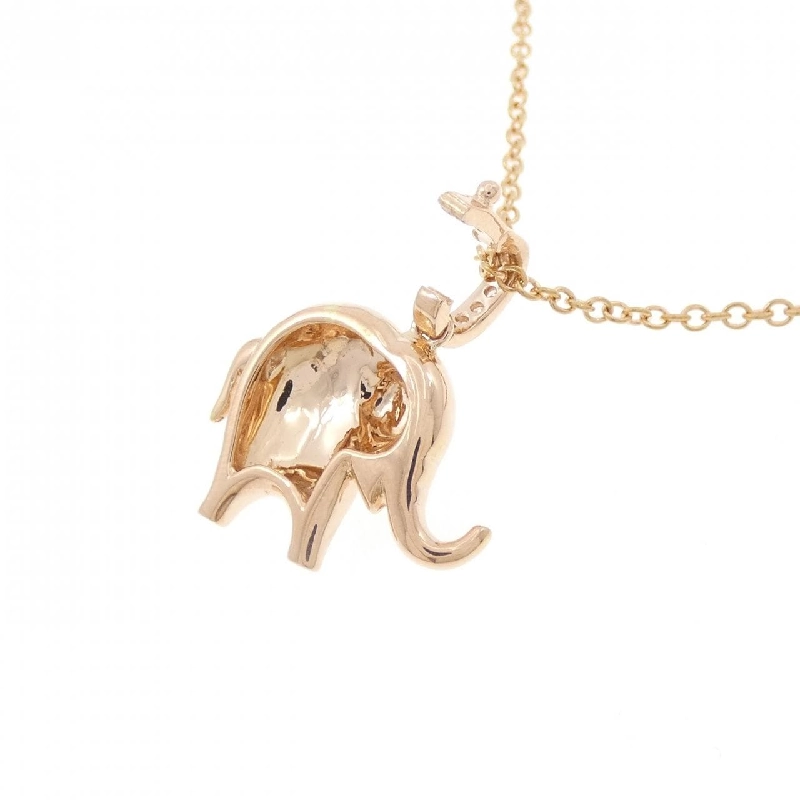 K18PG Vòng cổ kim cương voi 0.08CT - Hàng hiệu Chính hãng 867198