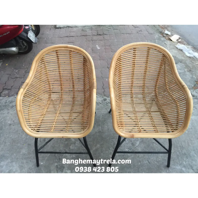 Ghế chân sắt mây 717555