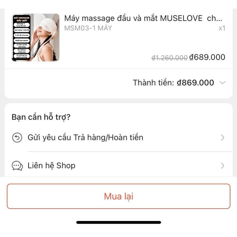 Máy massage đầu Muselove 446644