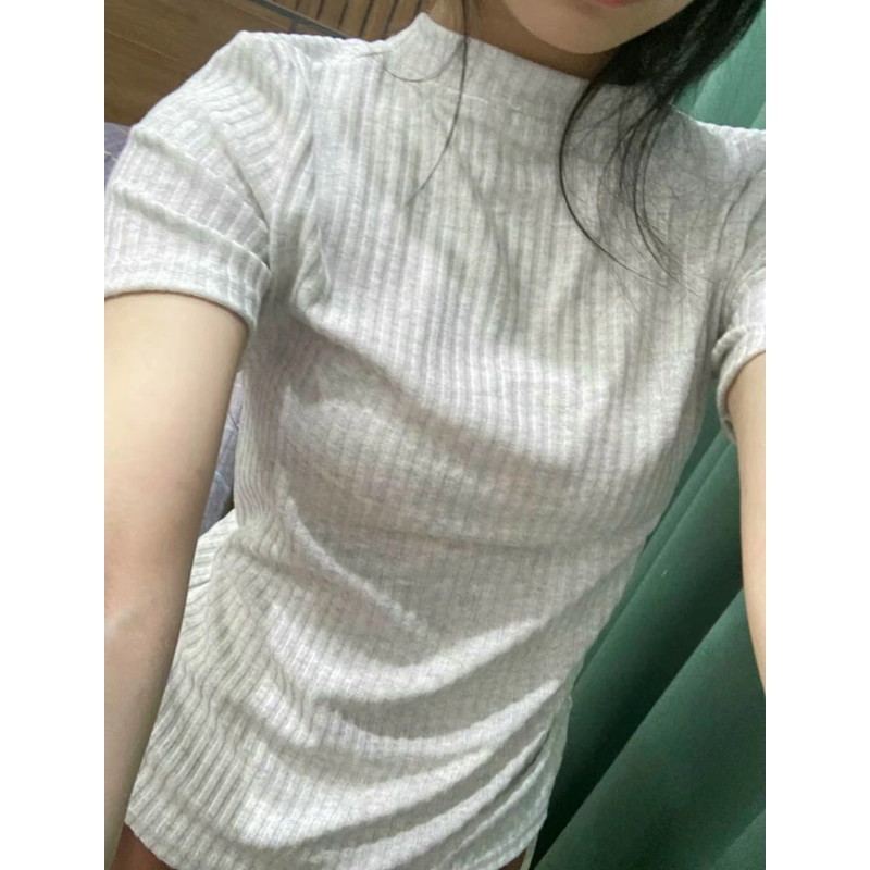 Áo Babytee ôm body xám nhạt 447619