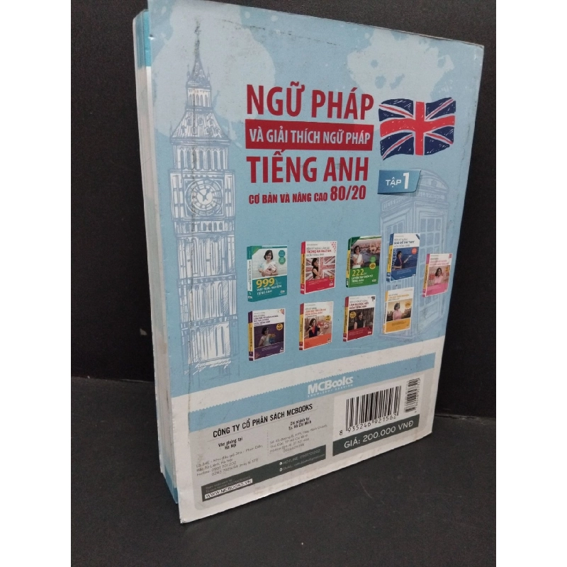 Ngữ pháp và giải tích ngữ pháp tiếng Anh cơ bản và nâng cao 80/20 tập 1 mới 80% ố bẩn nhẹ 2018 HCM1710 Vũ Thị Mai Phương HỌC NGOẠI NGỮ 917578