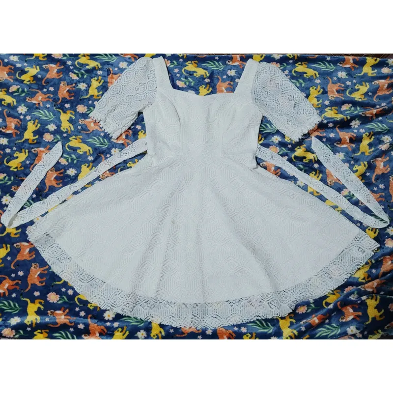 VÁY REN TRẮNG DÁNG XÒE 738857