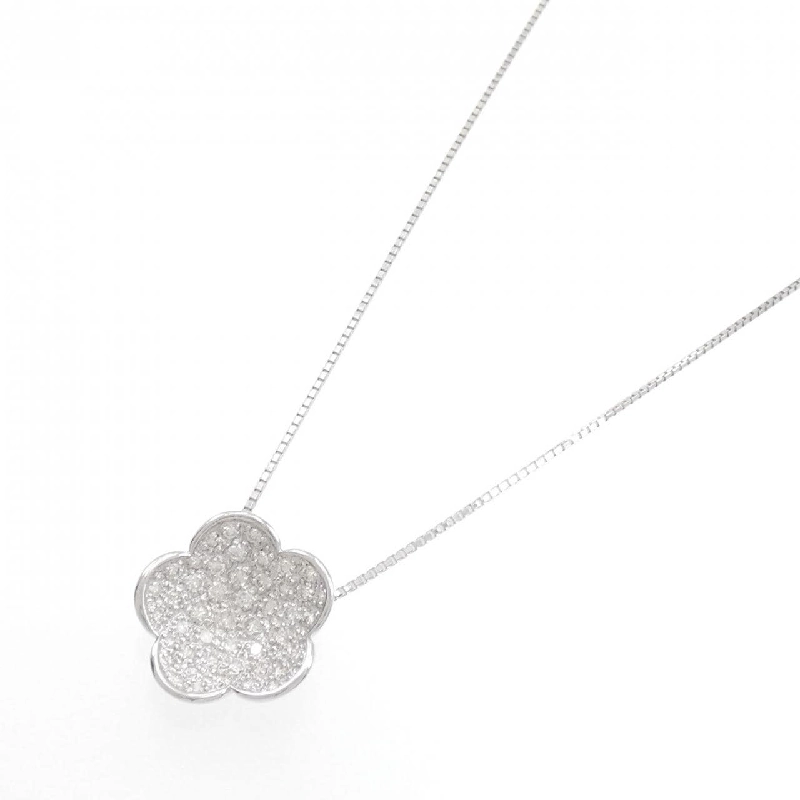 K18WG Hoa Đá Kim Cương Dây Chuyền 0.96CT - Hàng hiệu Chính hãng 863803