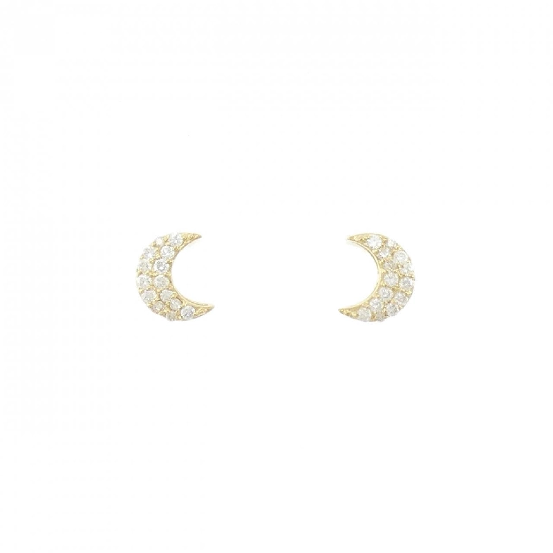 K18YG Bông tai kim cương hình trăng 0.20CT - Hàng hiệu Chính hãng 868825